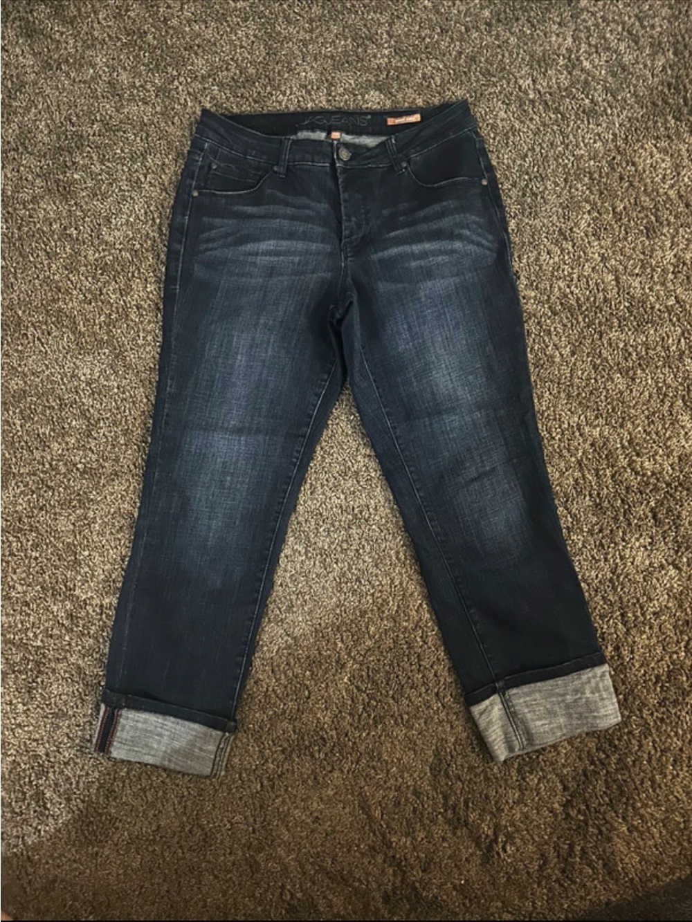Jag Jeans Dark Blue Cropped Cuffed Capris